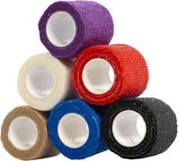 PETWRAP ESSENTIALS Self Adhesive Cohesive Bandage Wrap - 84 Rolls Multi-Colour Vet Wrap Tape, Elastic Self-Adherent First Aid Bandage for Dogs, Cats, Horses, Sports & Medical Support, 5cm x 4.5m