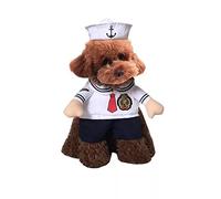 Pety Pet Costume for Small Dogs and Cat Costumes Pets Clothes Soft Prime Quality (Large, Seaman)