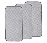 Petyoung 3 Pack Bamboo Changing Mat Liners Waterproof Quilted, Reusable Washable Super Soft Thicker Longer Diaper Changing Liners