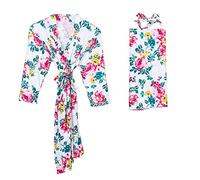 Petyoung 3pcs Maternity Robe Matching Baby Swaddle Blanket Set Stretchy Delivery Nursing Pregnancy Robe
