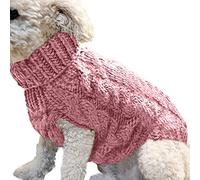 Petyoung Dog Sweater Vest Warm Coat, Pet Soft Knitting Wool Winter Sweaters Knitted Crochet Coat Clothes for Small Medium Dogs
