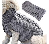 Petyoung Dog Sweater Vest Warm Coat, Pet Soft Knitting Wool Winter Sweaters Knitted Crochet Coat Clothes for Small Medium Dogs