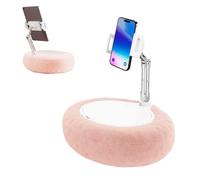 Petyoung Tablet Kindle Stand with Pillow, Compatible with 4.7"-13" Kindles, Phones, Tablets, 360°Adjustable and Removable Tablet Holder for Bed with TPU Soft Rubber Lining, Pink