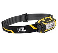PETZL ARIA 2R Compact Durable Waterproof Headlamp with Rechargeable Battery, 600 Lumens, Black/Yellow, White