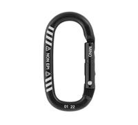 PETZL Carabiner Mino, Aluminum Alloy, Oval, Black, 11g