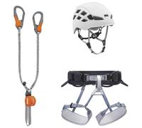 Petzl - Kit Via Ferrata Eashook - Via ferrata set size Harness: 76-107 cm - Helmet: 53-61 cm, grey
