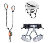 Petzl - Kit Via Ferrata Vertigo - Via ferrata set size Harness: 65-96 cm - Helmet: 53-61 cm, grey