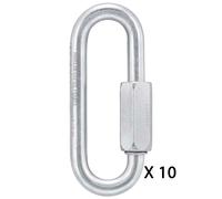 Petzl - Pack of 10 quick links - Pack 10 Go 8Mm - Grey Grey one size