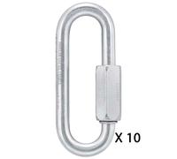 Petzl - Pack of 10 quick-release links - Pack 10 Go 8Mm - Grey Grey one size