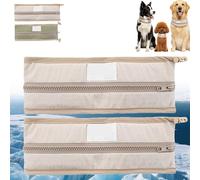 PetzyMart Cool Loop for Dogs, Summer Fashion Breathable Dog Cooling Collar, Reusable Pet Ice Neck Scarf Wraps for Indoor Outdoor, Medium and Large Puppies to Cool Down Going Out (Brown*2,L 26-66Ibs)