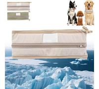 PetzyMart Cool Loop for Dogs, Summer Fashion Breathable Dog Cooling Collar, Reusable Pet Ice Neck Scarf Wraps for Indoor Outdoor, Medium and Large Puppies to Cool Down Going Out (Brown,L 26-66Ibs)