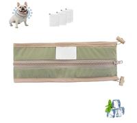 Petzymart Cool Loop, Petzymart Cooling Collar, 14-24 inch Adjustable Neck Length, with Ice Pack, Reusable, Keep Cool and Comfortable, Waterproof Fabric for Dogs (green,Large)