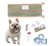Petzymart Cool Loop, Petzymart Cooling Collar, Cooling Collar for Dogs, Keep Cool and Comfortable, Adjustable Neck Length, Essentials for Dogs to Go Out in Summer (Green, L)