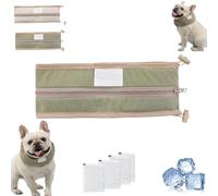 Petzymart Cool Loop, Petzymart Cooling Collar, Summer Fashion Breathable Ice Scarf for Dogs to Cool Down Going Out (Green,L)