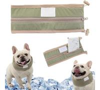 Petzymart Cool Loop, Petzymart Coolloop for Dogs, Reusable Dog Cooling Collar with Ice Pack, Keep Comfortable, Breathable, Essentials for Medium and Large Dogs Going Out in Summer (green,L)