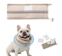 Petzymart Cool Loop, Petzymart Coolloop, Petzymart Cooling Collar for Dogs with Ice Pack, Summer Fashion Breathable Ice Scarf, Medium and Large Puppies to Cool Down Going Out (Brown, L)