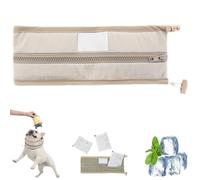 Petzymart Cool Loop, Petzymart Coolloop, Petzymart Cooling Collar, Keep Cool and Comfortable, Summer Fashion Breathable Ice Scarf, for Dogs to Cool Down Going Out (Milk brown, M (8-12 kg))