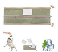 Petzymart Cool Loop, Petzymart Coolloop, Petzymart Cooling Collar, Keep Cool and Comfortable, Summer Fashion Breathable Ice Scarf, for Dogs to Cool Down Going Out (Olive green, M (8-12 kg))