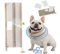 Petzymart Cooling Collar for Dogs, 2025 New Reusable Dog Cooling Collar Neck Cooler, Summer Fashion Breathable Ice Scarf, Medium and Large Puppies to Cool Down Going Out (Brown, M (8-12 Kg))
