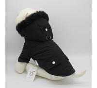 Petzzi Pet Warm Dog Coat for Winter Cold Weather Clothes Hooded Dog Jacket Small Puppies Medium Large Dog Cat Clothes Insulated Padded Snow Parka (Black, Small)