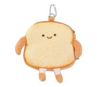 Peuche Bread Coin - Plush Change Bag, Lovely Zipper Wallet Design Bread Accessory, Toast Cash Zipper - Hanging Backpack, Pocket, Happy Toast, Consulte la descripción, See description
