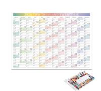 Peufcmi 2026 Calendar,Poster Weekly Thick Paper with Stickers - Large Wall Calendar 2026 Planner - for Office School Classroom Teacher Student Family Work Study Planning Christmas New Year