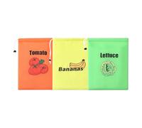 Peufcmi 3Pcs Banana Bags for Fridge, 33×26cm Yellow Banana Storage Bag with Drawstring Reusable Banana StorageBag Stay Fresh Longer FoodBag Insulated Extra Long FruitBag for Fruits and Vegetables