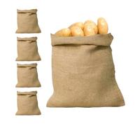 Peufcmi Burlap Sack, Natural Burlap Potato Sacks, Home Organization for Kitchen Pouch Grow Beans Grains Vegetables Winter Produce Planting Food Coffee Fruit