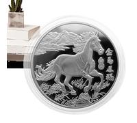 Peufcmi Commemorative Coin - Collectible Keepsake - 2026 Chinese Lunar New Year Of The Horse Memorial Coin,for Men Women Boys Girls Youth Teens Athletes Cyclists Golfers Wife Husband Son