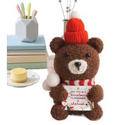 Peufcmi Crochet Toy | Ornament Knitted Toy with Positive Card,Crochet Positive Animals | for Adults Valentines Christmas Graduation Kids Desks Car Shelves