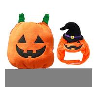 Peufcmi Pumpkin Dog Costume | Puppy Hat Pumpkin Shape | Halloween Dog Outfit Cosplay Costume for Themed Party Daily Walks Photograph Fall Winter Puppy Dress Up