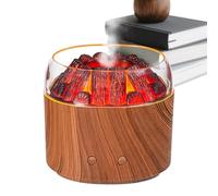 Peufcmi Volcano Oil Diffuser, 160ml Portable Volcano Flame Diffuser, Realistic Warm Ambient Lighting Silent Calming Tool for Bathroom Classroom Car Desk Offices Bedroom Room Indoor