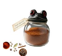 Peufcmi Witchy Frog Apothecary Spices Jars - Gothic Food Storage Containers With Frog Lids, UniqueWitch Spices Jars, SpiceContainer SpellJars, Kitchen Storage ForSpices, Tea, Salts, Fun Home Decor