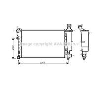 PEUGEOT 106 MK II 1996-2004 HATCHBACK PEUGEOT 106 (1996) 1.1 Radiator PEA2262
