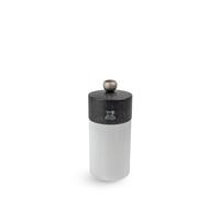 PEUGEOT - 12 cm Line Salt Mill - Classic Adjustment - Aluminum and PEFC Certified Wood - Made in France - Graphite Color
