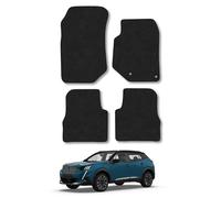 Peugeot 2008 (2020+) [NOT EV] Car Mats Accessories Tailored Fit Carpet Floor Mats Non Slip Black Trim Full Coverage Compatible Accessory Front Rear Set Anti Slip Granulated Backing Hand-Finished Clips