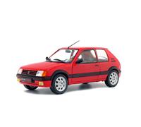 Peugeot 205 GTI 1.9 Phase 1 red diecast model car S1801702 Solido 1:18