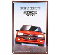 PEUGEOT 205 GTI 16131VRB 20 x 30 cm Retro Vintage Decorative Metal Sign with 4 5 mm Holes for Wall Mounting - Fan Gift Idea for Car Accessories Collector's Car