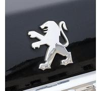 Peugeot 207/208 Emblems: Zinc Car Logos, Badges, Stickers - Self-Adhesive, Detachable Interiors - Silver