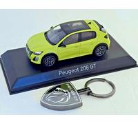 Peugeot 208 GT 2024, Yellow, NOREV 1:43, with Keychain