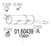 MTS 01.60376 Rear silencer
