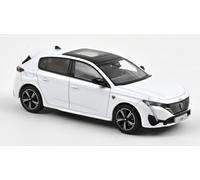 Peugeot 308 GT 2021 Pearl White 1:43 Model 473934 NOREV
