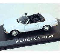Peugeot 504 Cabriolet White Norev 1:43 Diecast Model 475419 With Box
