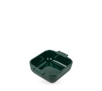 PEUGEOT - Appolia 18 cm Square Oven Dish - Ceramic - Forest Green | 100% Natural Origin Materials - High-Resistance Glazed Finish - Made in France - 10-Year Guarantee