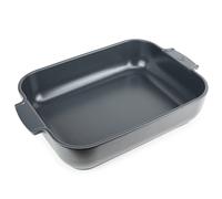 PEUGEOT - Rectangular Ceramic Baking Dish - 40 cm (including handles) x 25.7 cm x 7.5 cm - Capacity: 5.2 L - 8-10 Servings - 10 Year Guarantee - Made In France - Slate Grey Colour