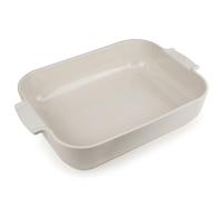 PEUGEOT - Rectangular Ceramic Baking Dish - 40 cm (including handles) x 25.7 cm x 7.5 cm - Capacity: 5.2 L - 8-10 Servings - 10 Year Guarantee - Made In France - Ecru Colour