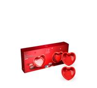 PEUGEOT - Appolia Duo Ceramic Heart Baking Dish - 2 Individual Moulds - 13,4 cm x 13,2 cm x 4,7 cm - Capacity : 0,35 L - 10 Year Guarantee - Made in France - Colour Red