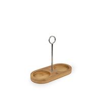 PEUGEOT - Bamboo Tray with Handle for Two Mills - Dimensions: 18.7 cm x 15.5 cm - Made in France - Natural Color