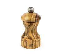 PEUGEOT - Bistro 10 cm Pepper Mill - Classic Grind System - Olive Wood - Lifetime Guaranteed Mechanism - Made in France