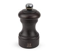 PEUGEOT - Bistro 10 cm Salt Mill - Classic Grind System - Made with PEFC Certified Wood - Lifetime Guaranteed Mechanism - Made in France - Chocolate Colour